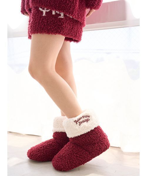 ジェラピケ ジェラートピケ スノーベア 完売品 クリスマス RED プルオーバー HOLIDAY】【KIDS】ジェラートスノーベアプルオーバー(ニットプル