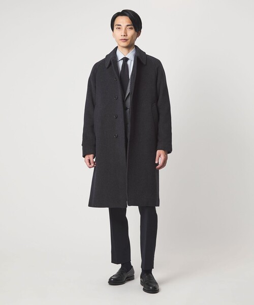 セール】Ballis バリス モッサー バルカラー ネイビー ステンカラー