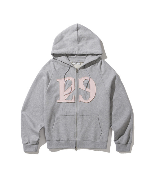 セール】129 Logo Patch Hood Zip-Up Light Gray（パーカー）｜ILLIGO