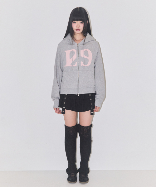 セール】129 Logo Patch Hood Zip-Up Light Gray（パーカー）｜ILLIGO