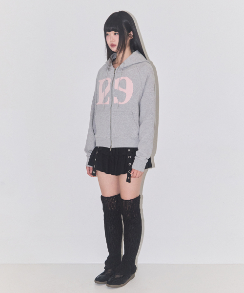 セール】129 Logo Patch Hood Zip-Up Light Gray（パーカー）｜ILLIGO