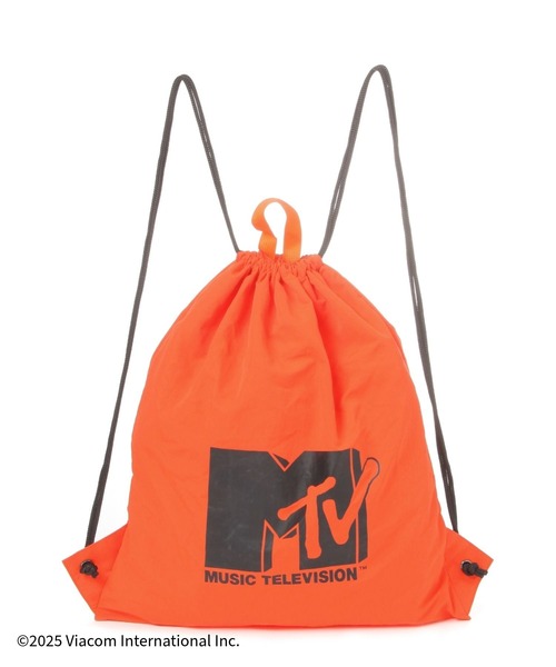 GLOBAL WORK(グローバルワーク)の「MTVコラボ/ナップサック/一部店舗限定/612529(バックパック/リュック・メンズ・ブラック/オレンジ系その他4/ミント・FREE)」の9枚目の写真