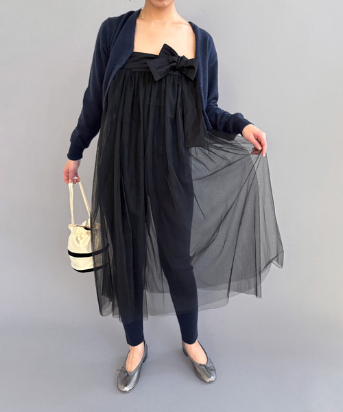 EDIT. FOR LULU(エディットフォールル)の「【naoki tomizuka for LULU】tulle wrap skirt(スカート・レディース・ブラック・FREE)」の6枚目の写真