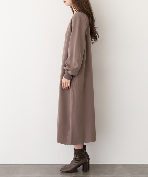 EGLANTINE(エグランティーヌ)の「EGLANTINE ワンピース 長袖(ワンピース・レディース・ブラック/ダークブラウン/ローズ/モカ・40)」の10枚目の写真