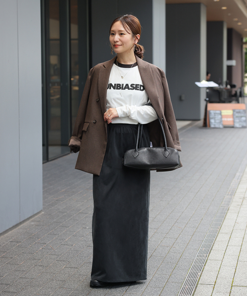 JOURNAL STANDARD（ジャーナルスタンダード）の「《追加6》フィブリルキュプラジャージーマキシスカート（スカート・レディース・ブラック・FREE）」の3枚目の写真