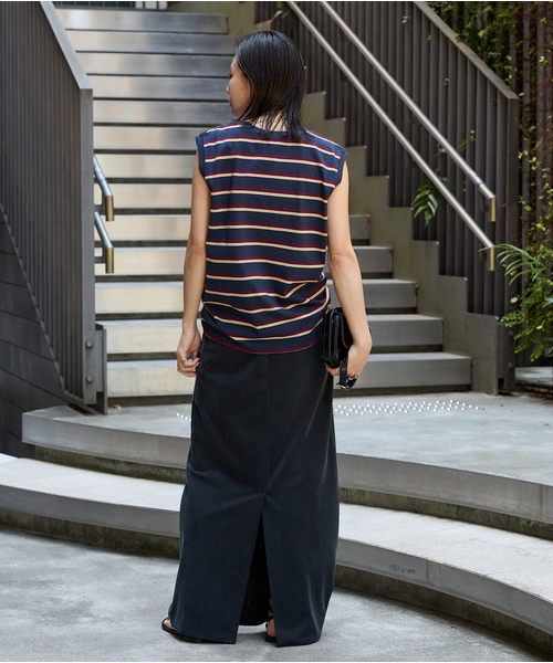 JOURNAL STANDARD（ジャーナルスタンダード）の「《追加6》フィブリルキュプラジャージーマキシスカート（スカート・レディース・ブラック・FREE）」の4枚目の写真