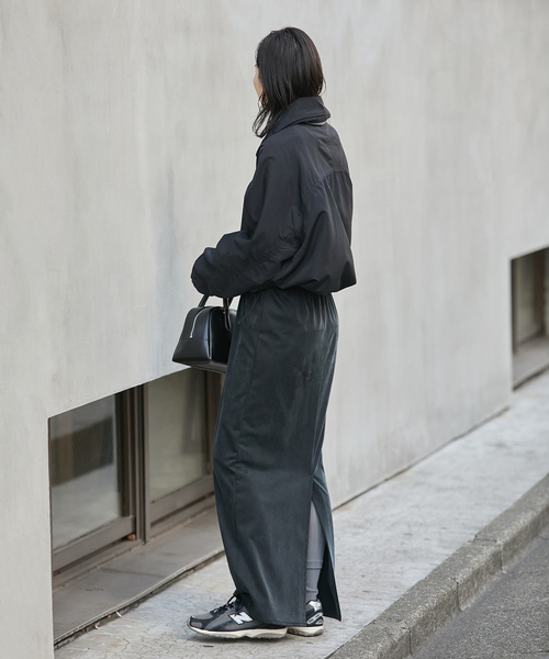 JOURNAL STANDARD（ジャーナルスタンダード）の「《追加6》フィブリルキュプラジャージーマキシスカート（スカート・レディース・ブラック・FREE）」の6枚目の写真