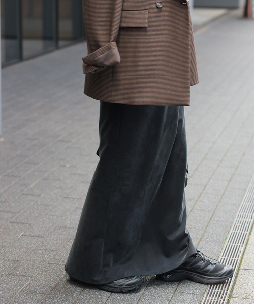 JOURNAL STANDARD（ジャーナルスタンダード）の「《追加6》フィブリルキュプラジャージーマキシスカート（スカート・レディース・ブラック・FREE）」の13枚目の写真