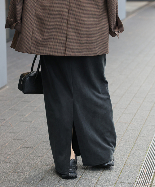 JOURNAL STANDARD（ジャーナルスタンダード）の「《追加6》フィブリルキュプラジャージーマキシスカート（スカート・レディース・ブラック・FREE）」の14枚目の写真