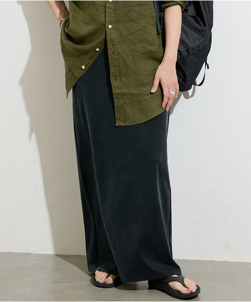 追加6》フィブリルキュプラジャージーマキシスカート（スカート