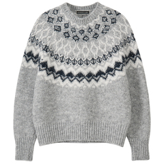 Harley of Scotland/HYS LOGO ジャカードノルディックセーター（ニット