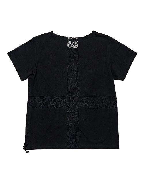 SCHISM INDUCING（スキズムインデューシング）の「CROSS STRING T SHIRT BLACK（Tシャツ/カットソー・レディース・その他・OS）」の3枚目の写真