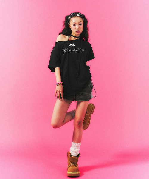 SCHISM INDUCING（スキズムインデューシング）の「CROSS STRING T SHIRT BLACK（Tシャツ/カットソー・レディース・その他・OS）」の22枚目の写真