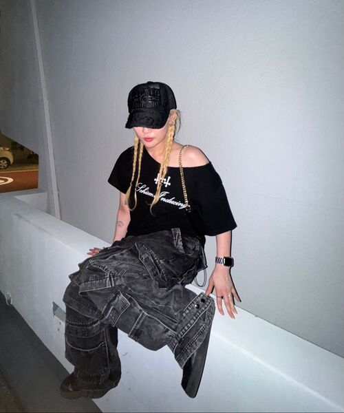 SCHISM INDUCING（スキズムインデューシング）の「CROSS STRING T SHIRT BLACK（Tシャツ/カットソー・レディース・その他・OS）」の21枚目の写真