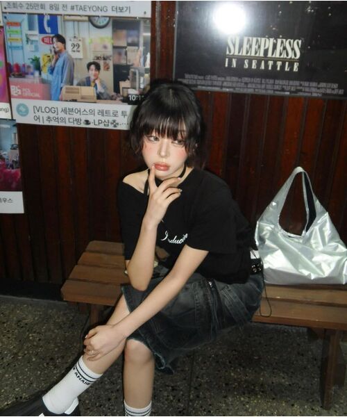 SCHISM INDUCING（スキズムインデューシング）の「CROSS STRING T SHIRT BLACK（Tシャツ/カットソー・レディース・その他・OS）」の16枚目の写真