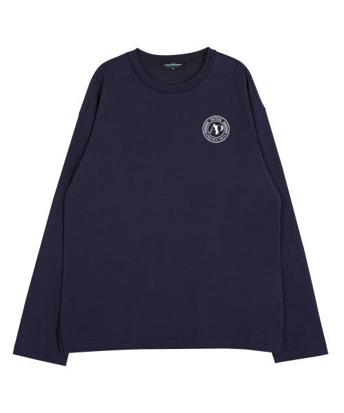 ASTRAL PROJECTION（アストラルプロジェクション）の「スポーティエンブレムラウンドネック13数コットンロングスリーブTシャツ_ネイビー（Tシャツ/カットソー・メンズ・その他・X-LARGE/XX-LARGE/LARGE/MEDIUM）」の2枚目の写真