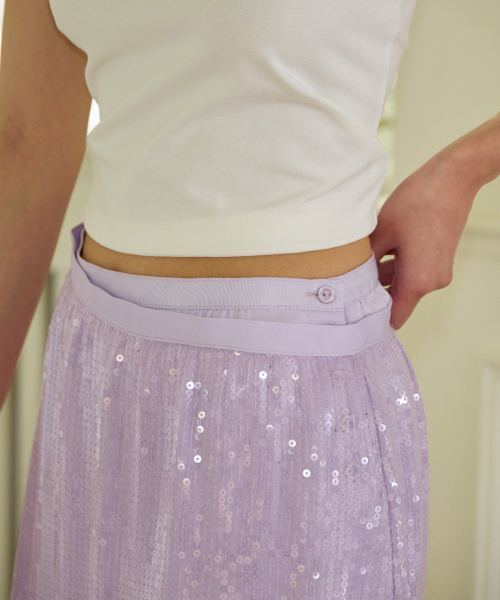 SALON DE YOHN（サロンドヨーン）の「Spangled Layered Skirt Set_ Purple（スカート・レディース・その他・MEDIUM/SMALL）」の3枚目の写真