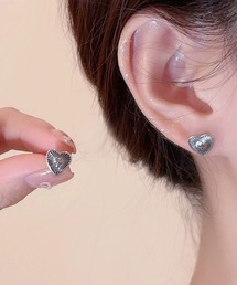 tunee（チュニー）の「【456753】エッジハートクロスピアス(RZ)（ピアス（両耳用））」