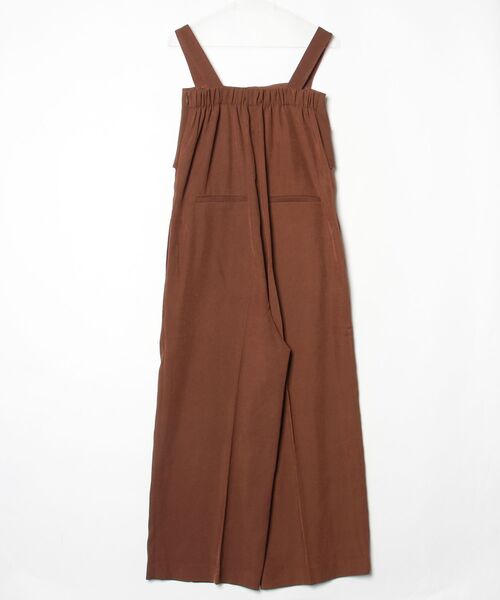 NANO universe（ナノユニバース）の「フロントフリルサロパットパンツ（サロペット/オーバーオール・レディース・ブラウン/ベージュ/ネイビー・FREE）」の4枚目の写真