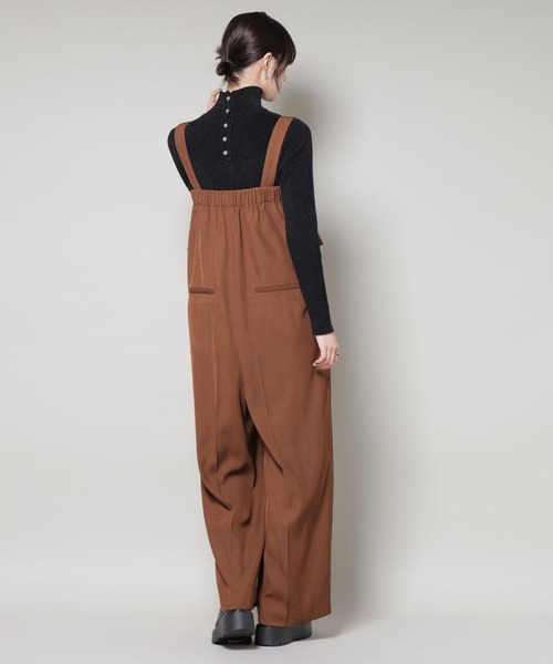 NANO universe（ナノユニバース）の「フロントフリルサロパットパンツ（サロペット/オーバーオール・レディース・ブラウン/ベージュ/ネイビー・FREE）」の17枚目の写真