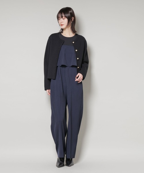 NANO universe（ナノユニバース）の「フロントフリルサロパットパンツ（サロペット/オーバーオール・レディース・ブラウン/ベージュ/ネイビー・FREE）」の19枚目の写真