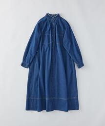 conges payes ADIEU TRISTESSE | 【1月お気に入り登録ブランド内2位】フリルカラーデニムワンピース(ワンピース)