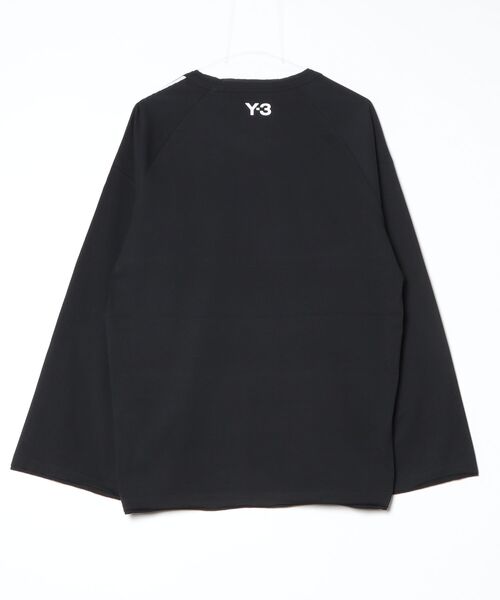 Y-3(ワイスリー)の「Y-3 RAW EDGE 3 STRIPES LONG SLEEVE TEE(Tシャツ/カットソー・メンズ・ブラック・XX-SMALL/X-SMALL/SMALL/MEDIUM/LARGE/X-LARGE/XX-LARGE)」の2枚目の写真