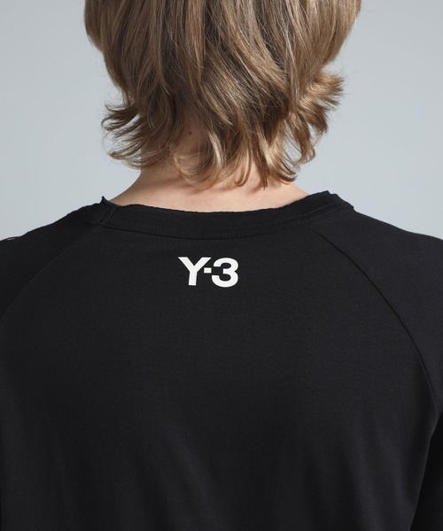 Y-3（ワイスリー）の「Y-3 RAW EDGE 3 STRIPES LONG SLEEVE TEE（Tシャツ/カットソー・メンズ・ブラック・XX-SMALL/X-SMALL/SMALL/MEDIUM/LARGE/X-LARGE/XX-LARGE）」の5枚目の写真
