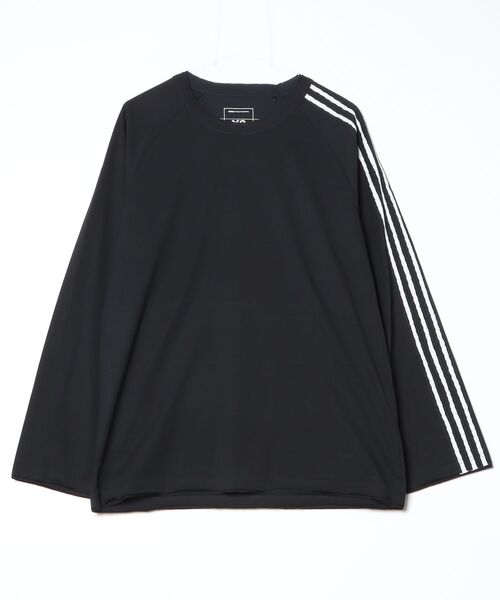 Y-3（ワイスリー）の「Y-3 RAW EDGE 3 STRIPES LONG SLEEVE TEE（Tシャツ/カットソー・メンズ・ブラック・XX-SMALL/X-SMALL/SMALL/MEDIUM/LARGE/X-LARGE/XX-LARGE）」の3枚目の写真