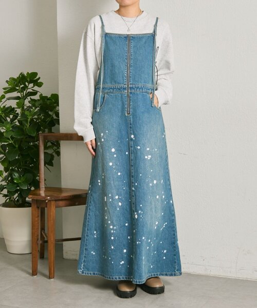 ear PAPILLONNER（イアパピヨネ）の「デニムキャミジャンスカ【SUM1 STYLE】（ワンピース・レディース・ブルー・FREE）」の2枚目の写真
