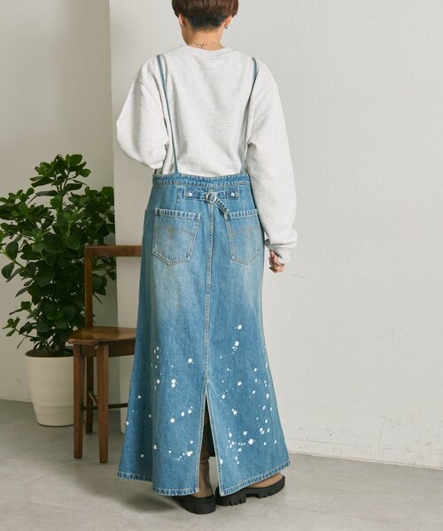 ear PAPILLONNER（イアパピヨネ）の「デニムキャミジャンスカ【SUM1 STYLE】（ワンピース・レディース・ブルー・FREE）」の7枚目の写真