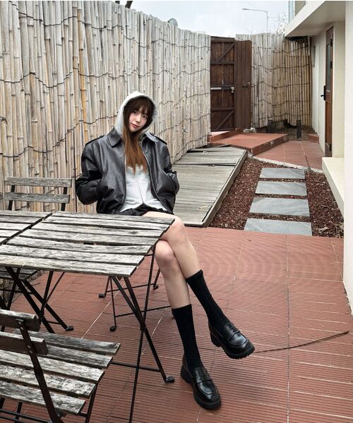 DIFFERSHOE（ディファーシュー）の「オレンローファー6CM [ブラック]（ローファー・レディース・ブラック・23.5cm/24cm/24.5cm/25cm/22.5cm/23cm/22cm）」の3枚目の写真