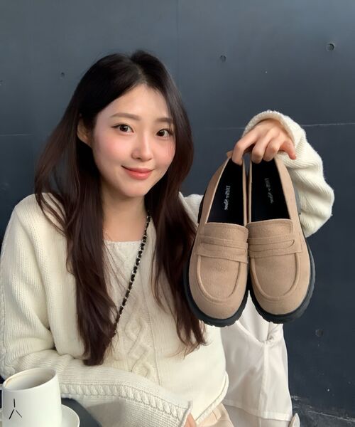 DIFFERSHOE（ディファーシュー）の「オレンローファー6CM [ブラック]（ローファー・レディース・ブラック・23.5cm/24cm/24.5cm/25cm/22.5cm/23cm/22cm）」の6枚目の写真