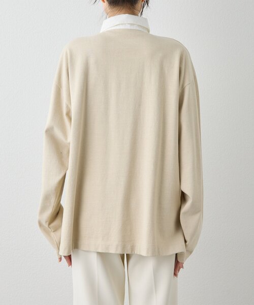 Whim Gazette（ウィムガゼット）の「刺繍ラガーシャツ（シャツ/ブラウス・レディース・ベージュ/ブラック・FREE）」の14枚目の写真