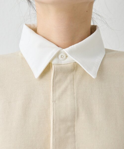 Whim Gazette（ウィムガゼット）の「刺繍ラガーシャツ（シャツ/ブラウス・レディース・ベージュ/ブラック・FREE）」の15枚目の写真