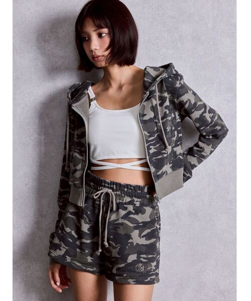 GYDA（ジェイダ）の「NEW ラインストーンGYDAラメショートパンツ（その他パンツ・レディース・その他1/ライトグレー/オフホワイト/ブラック・FREE）」の16枚目の写真