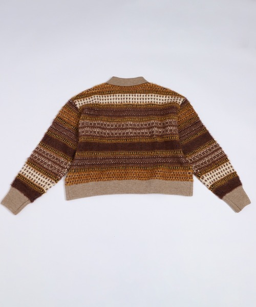 DOUBLE NAME（ダブルネーム）の「USEDジャガードニット（ニット/セーター・レディース・ブラウン系/レッド系・FREE）」の14枚目の写真