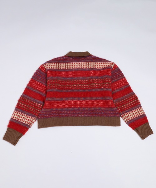 DOUBLE NAME（ダブルネーム）の「USEDジャガードニット（ニット/セーター・レディース・ブラウン系/レッド系・FREE）」の16枚目の写真