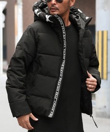 フードロゴプリント中綿ブルゾン