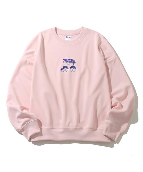 CORPUS　SELECT（コーパストーキョー）の「【PEKO/ペコちゃん】オーバーサイズ ポンチ クルーネック トレーナー スウェット（Tシャツ/カットソー・レディース・ラベンダー/ミント/オフホワイト/ライトピンク・M/L）」の16枚目の写真