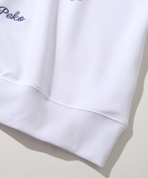 CORPUS　SELECT（コーパストーキョー）の「【PEKO/ペコちゃん】オーバーサイズ ポンチ クルーネック トレーナー スウェット（Tシャツ/カットソー・レディース・ラベンダー/ミント/オフホワイト/ライトピンク・M/L）」の22枚目の写真