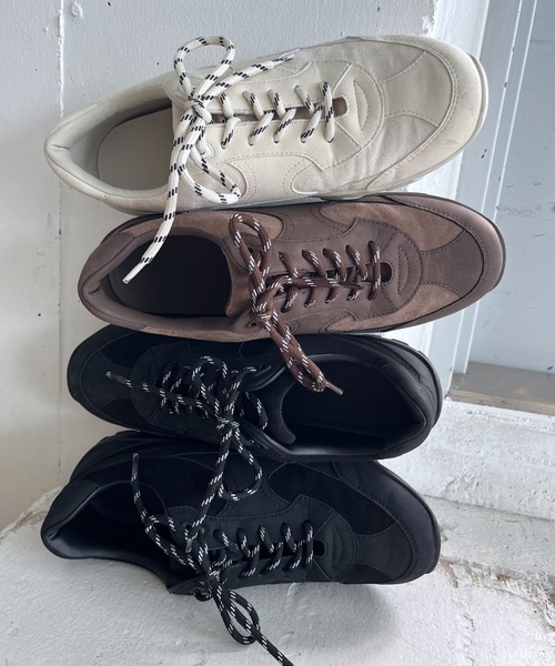 PAGEBOY（ページボーイ）の「ペタットスニーカー（スニーカー・レディース・ブラウン/ブラック/オフホワイト・MEDIUM/LARGE）」の2枚目の写真