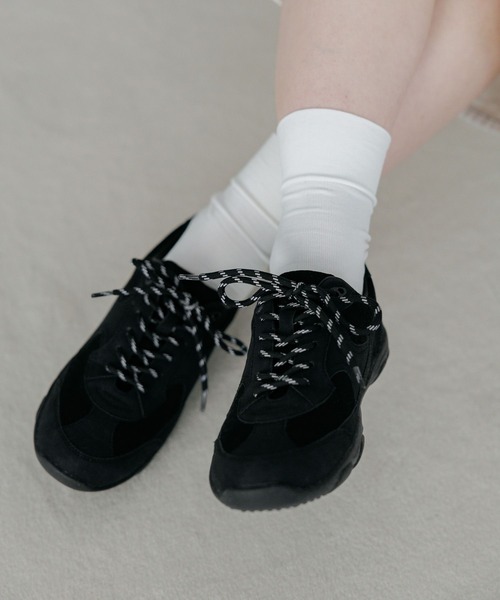 PAGEBOY（ページボーイ）の「ペタットスニーカー（スニーカー・レディース・ブラウン/ブラック/オフホワイト・MEDIUM/LARGE）」の6枚目の写真