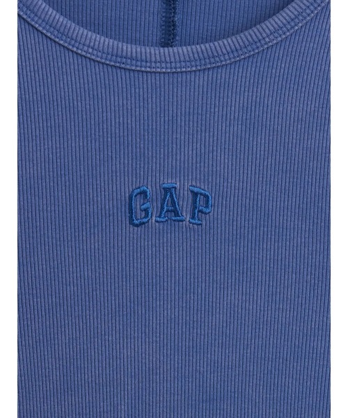 GAP（ギャップ）の「リブ クロップド GAPロゴTシャツ（Tシャツ/カットソー・レディース・ブルー/ブラック/ピンク/ホワイト・XXS/L/M/S/XS/XL）」の6枚目の写真
