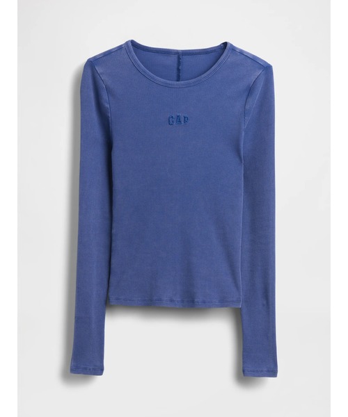 GAP（ギャップ）の「リブ クロップド GAPロゴTシャツ（Tシャツ/カットソー・レディース・ブルー/ブラック/ピンク/ホワイト・XXS/L/M/S/XS/XL）」の7枚目の写真