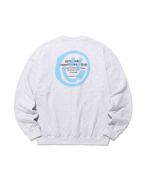 ISTKUNST(イストクンスト)の「LOGO&SMILEY SWEATSHIRTS_LIGHT GREY(IK2DSMM440A)(スウェット・レディース・その他・S/M/L/XL)」の2枚目の写真