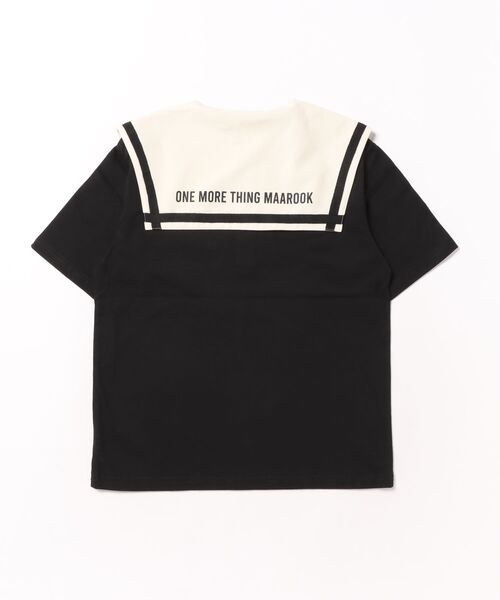 maarook（マルーク）の「天竺セーラーTシャツ（Tシャツ/カットソー・キッズ・ブラック・160cm/150cm/140cm）」の2枚目の写真