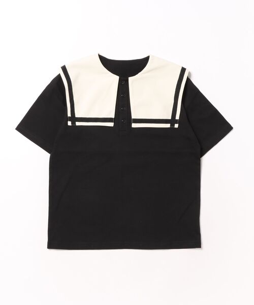 maarook（マルーク）の「天竺セーラーTシャツ（Tシャツ/カットソー・キッズ・ブラック・160cm/150cm/140cm）」の6枚目の写真