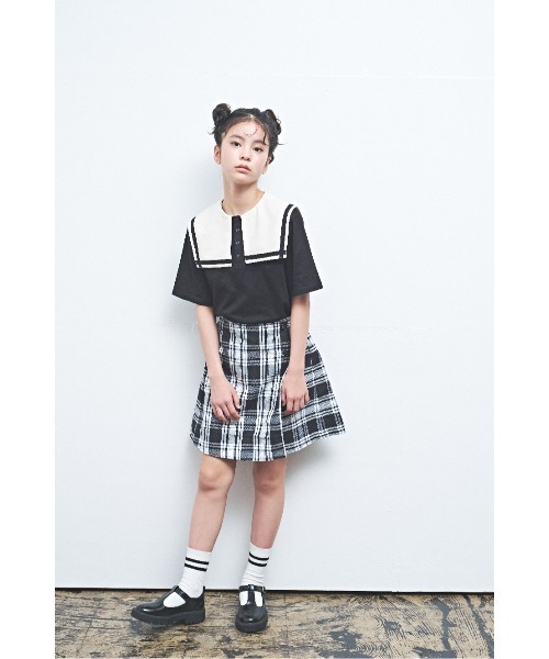 maarook（マルーク）の「天竺セーラーTシャツ（Tシャツ/カットソー・キッズ・ブラック・160cm/150cm/140cm）」の7枚目の写真