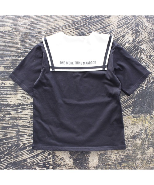 maarook（マルーク）の「天竺セーラーTシャツ（Tシャツ/カットソー・キッズ・ブラック・160cm/150cm/140cm）」の4枚目の写真